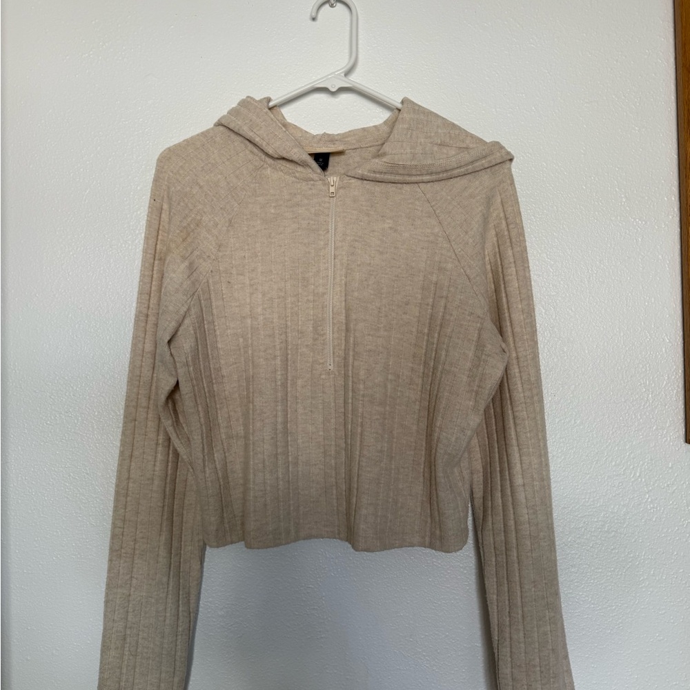 Universal Thread Light Tan Ribbed Hoodie